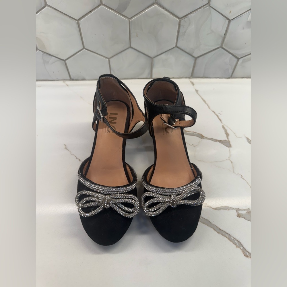 INC International Concepts Black and Silver Kids Dress‎ Shoes